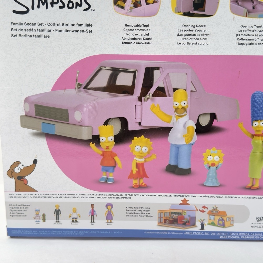 The Simpsons Family Sedan 2.5" Figure Set Jakks Pacific 2025 NEW - Picture 10 of 11